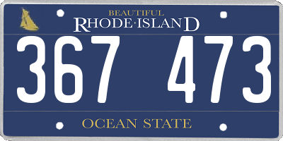 RI license plate 367473