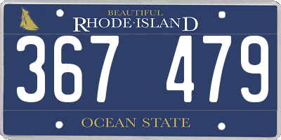 RI license plate 367479