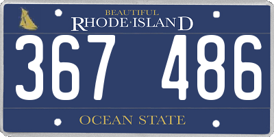 RI license plate 367486