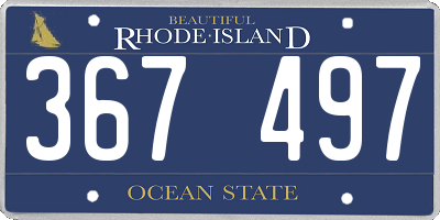 RI license plate 367497