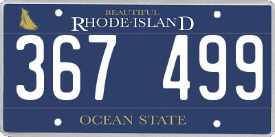 RI license plate 367499