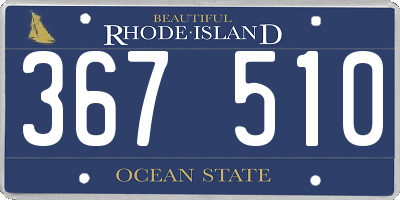 RI license plate 367510