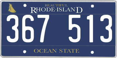 RI license plate 367513
