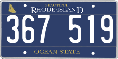 RI license plate 367519