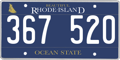 RI license plate 367520