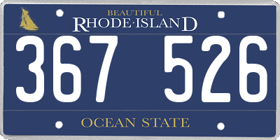 RI license plate 367526