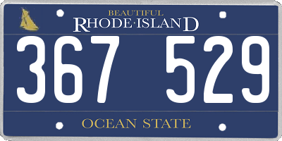 RI license plate 367529