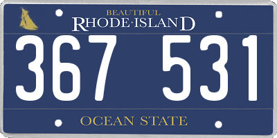 RI license plate 367531