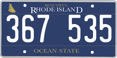 RI license plate 367535