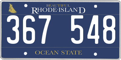 RI license plate 367548