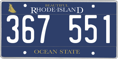 RI license plate 367551