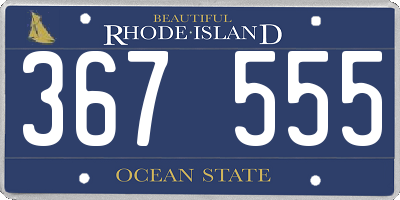 RI license plate 367555