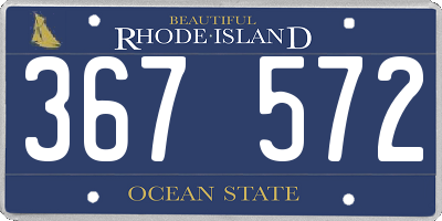RI license plate 367572