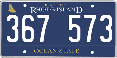 RI license plate 367573