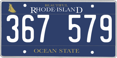 RI license plate 367579