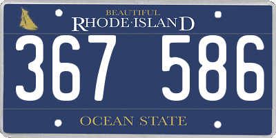 RI license plate 367586
