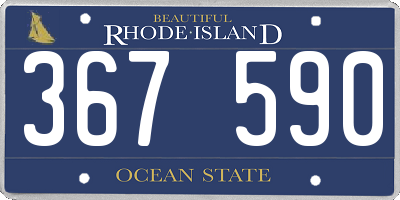 RI license plate 367590