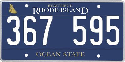 RI license plate 367595