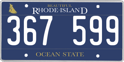 RI license plate 367599