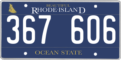 RI license plate 367606