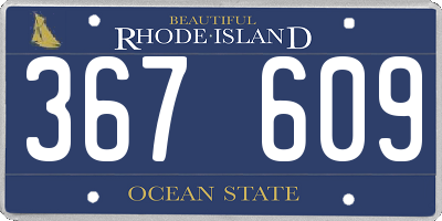 RI license plate 367609