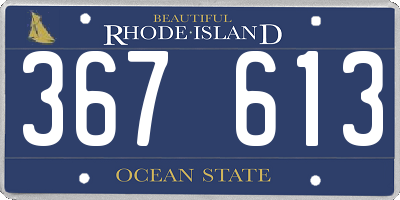 RI license plate 367613