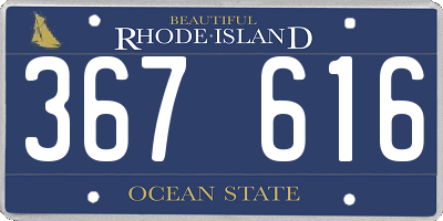 RI license plate 367616