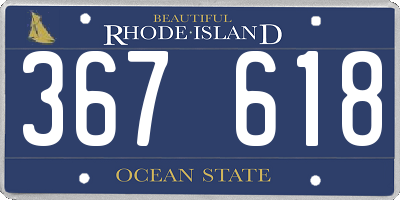 RI license plate 367618