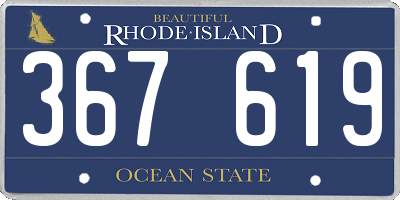 RI license plate 367619