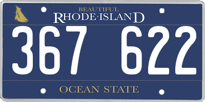 RI license plate 367622