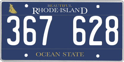 RI license plate 367628