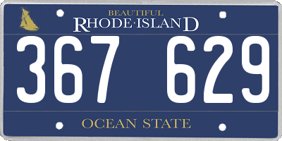 RI license plate 367629