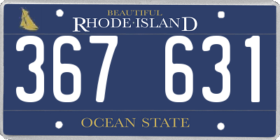 RI license plate 367631