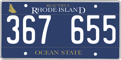 RI license plate 367655