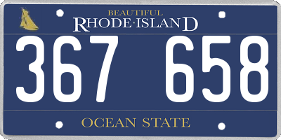 RI license plate 367658