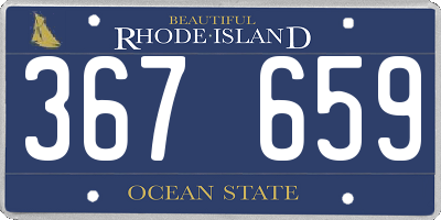 RI license plate 367659