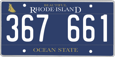 RI license plate 367661
