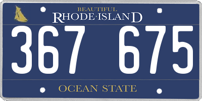RI license plate 367675
