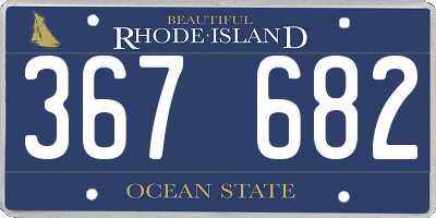 RI license plate 367682