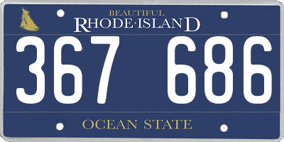 RI license plate 367686
