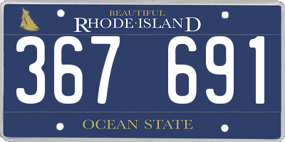 RI license plate 367691