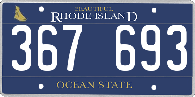 RI license plate 367693