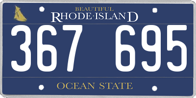 RI license plate 367695