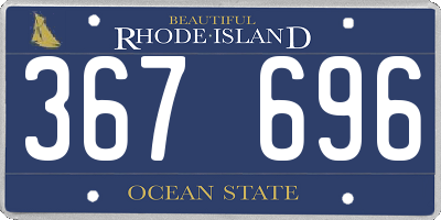 RI license plate 367696