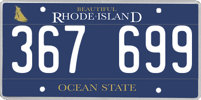 RI license plate 367699