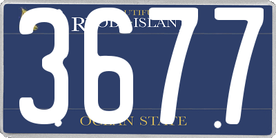 RI license plate 3677