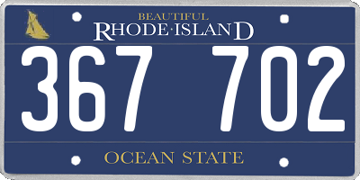 RI license plate 367702
