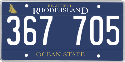 RI license plate 367705