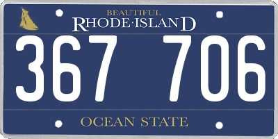 RI license plate 367706