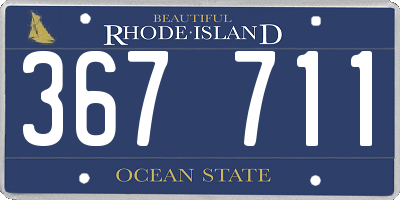 RI license plate 367711